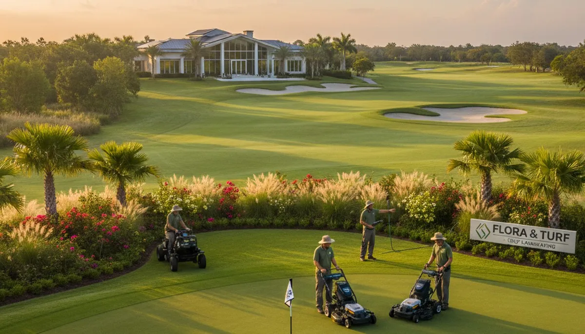 West Palm Beach, FL landscaping service maintaining a healthy residential lawn