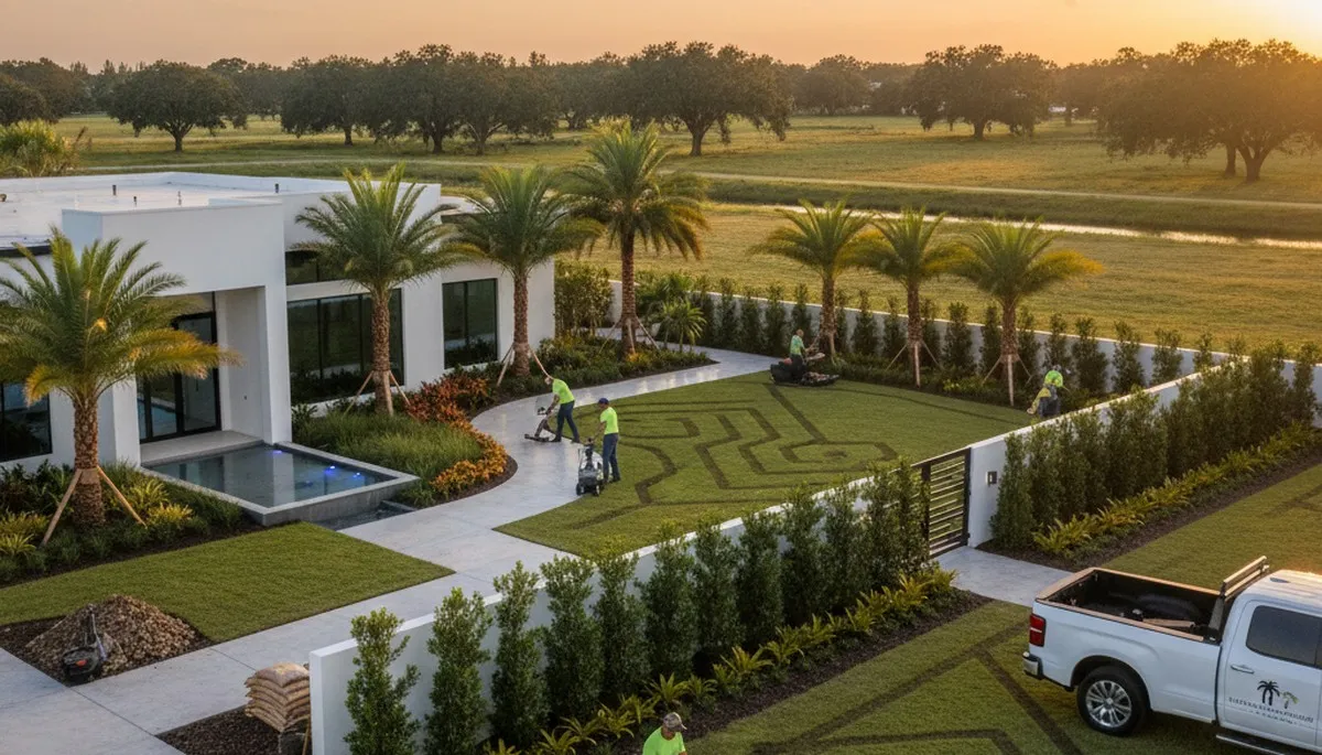 West Palm Beach FL landscaping service for lawn care, mowing, and yard maintenance